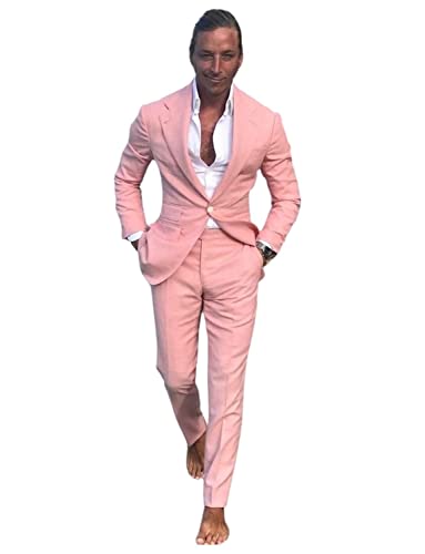 Ensemble 2 pièces homme avec veste à revers en pointe style décontracté