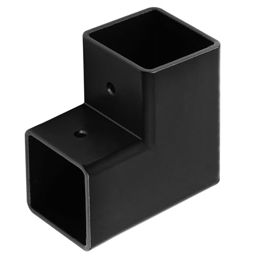 2 PCS 2" Black L Square Tubing Connector, 90 Degree 2 Way Elbow Fitting by eoere - Used condition - Image 3