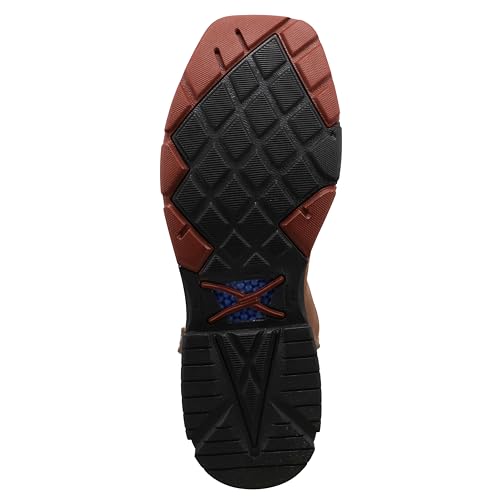 Image of Twisted X Men's 12 inch Western Work Boot, Roasted Pecan & Red, White, & Blue, 8 EE