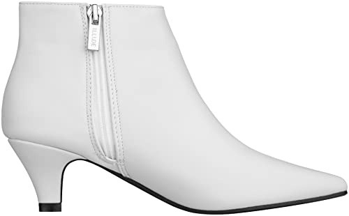 ILLUDE Women's Fashion Ankle Boots Pointed Toe Ankle Booties Low Heel Short Boots2