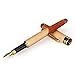 Best Wooden Fine Fountain Pen with Display Case and Ink Cartridges, Nice Ink Pen Gift Set with Wood Single Pen Holder