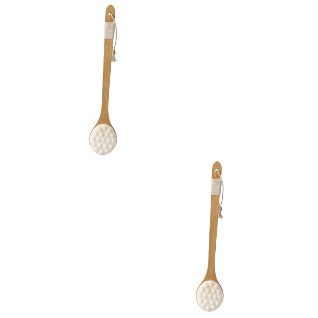FRCOLOR 2pezzi Spazzola Esfoliante Per Schiena Con Manico Lungo Scrubber Per Doccia Massaggio e Pulizia Della Facile Da Usare e Comfortevole Accessorio Per Relax e Benessere Domestico
