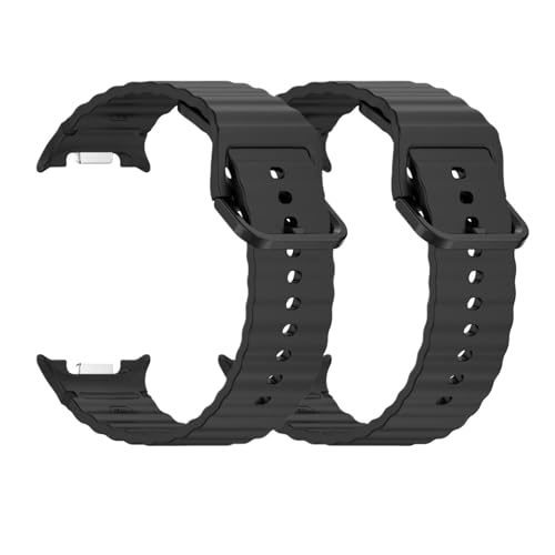 [QAICHFKS] Galaxy Watch 8 40mm 44mm �p�V���R���o���h �N���V�b�N 46mm �X�|�[�c�X�g���b�v (Black-Black,Watch 8 44mm)