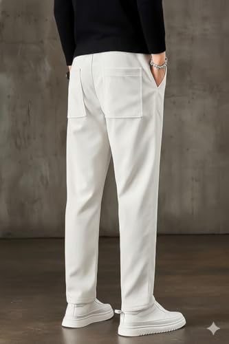 Image of INKKR Men's Comfortable Corduroy Pants | Relaxed Fit Stretch Casual Trousers