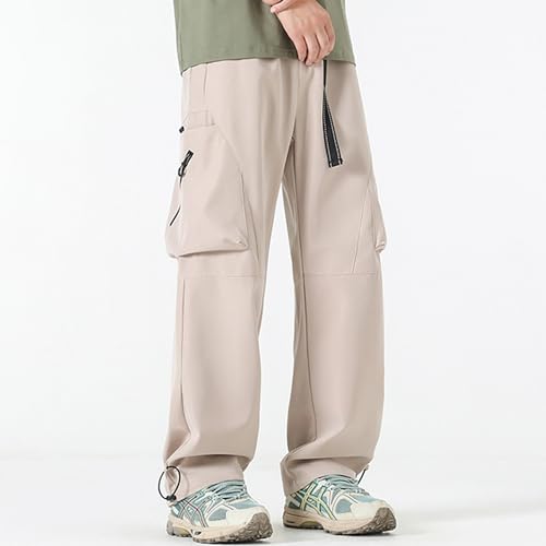 XYXIONGMAO Men's Loose Techwear Sweatpants Hip Hop Casual Cargo Pants Multi Pocket Streetwear Baggy Black Tactical Pants3