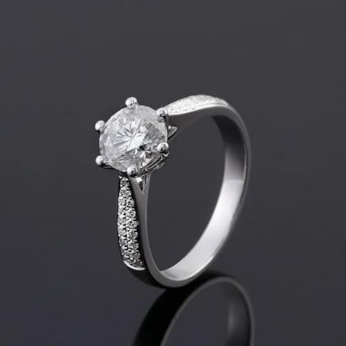 Bague pierre de naissance avril moissanite en argent pour elle - 2