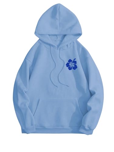 SOLY HUX Womens Sweatshirt Graphic Hoodies Letter Print Casual Long Sleeve Drawstring Pullover Tops with Pocket