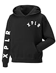 Daily Apparel Sam and Colby XPLR Merch Hoodie Long Sleeve Sweatshirt Casual Pullover Hoodies Unisex Tops for Uk Mens/Women/Kids Hip Hop Casual Streetwear for Fans Black