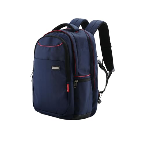 HARISSONS Concord Travel Laptop Backpack | 40L | Fits 15.6” Laptop | Work, Travel & College | Tablet Sleeve, Raincover, Dual Bottle Pockets (Navy Blue)