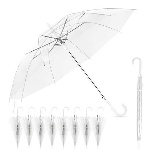 Best see through umbrella 8-Pack High-Visibility Clear Umbrellas