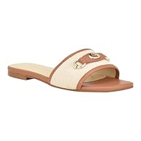 GUESS Women's Hammi Sandal, Medium Natural 102, 8