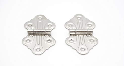 Butterfly Hinge Polished Nickel Finish Flush Mount Hinge 2 Hinges Comes With Matching Finish Screws #TOP1