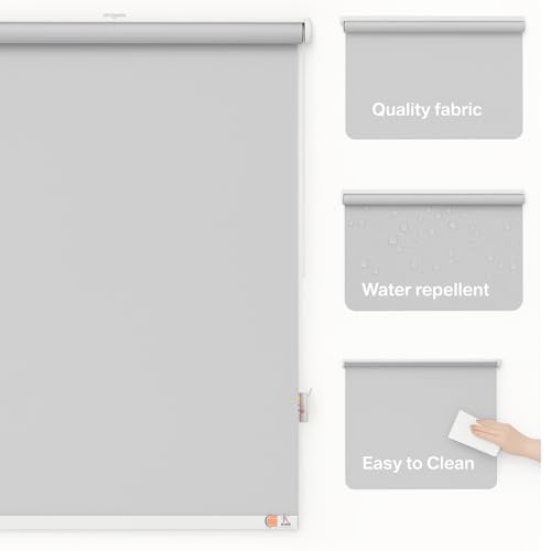 Image of 100% Blackout Roller Blinds for Windows | UV Protection & Thermal Insulated Fabric | Privacy Window Shades for Home & Office | Easy Install