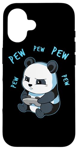 Netter Gaming Panda Pew �Q�[���\�t�g�E�F�A �R���s���[�^�v���[���[ �X�}�z�P�[�X iPhone 16 �p