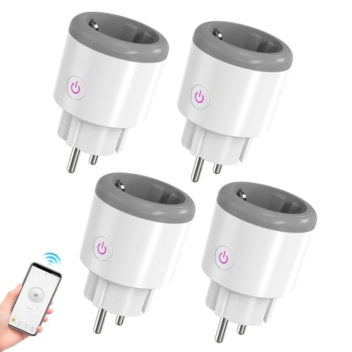 Oblinple Wlan Steckdose 16A Alexa Steckdose Smart Home WiFi steckdosen Fernzugriff Sprachsteuerung Smart Steckdosen WLAN & Bluetooth Steuerung Smart Plug...