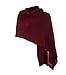 Produktbild Embouro 100% Kaschmir Pashmina Schal für Frauen, gestrickter Schal aus reinem Kaschmir für den Winter (Weinrot)