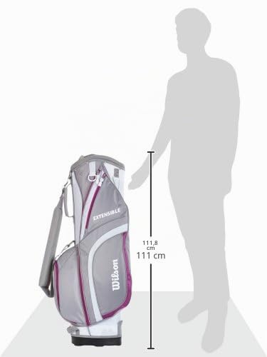 Miniatura 9 de Amazon Exclusive Wilson, Set Completo Para Principiantes, 9 Palos De Golf Con Carro, Mujer Mano Derecha Stretch Xl, Blanco Gris Violeta, Wgg157554