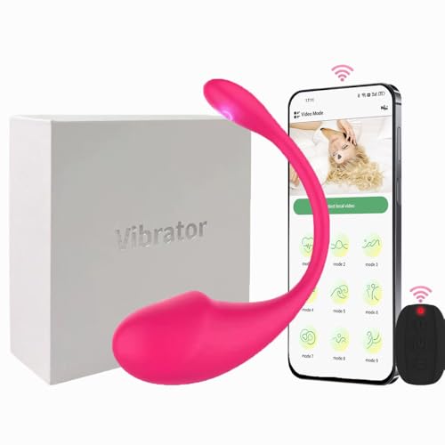 Sex Toy Vibrator with 10 Vibrating Remote Control Vibrators with Phone Control, Couples Sex Toys4couples Men Women, App Controlled Long Distance Egg Vibrators G Spot Vibrator Anal Toy(Pink)