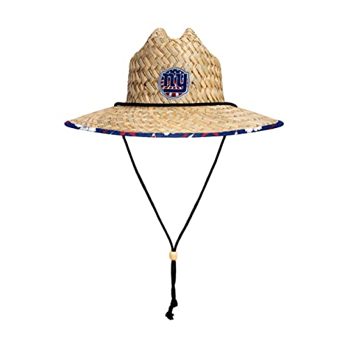 Image of NFL Team Logo Americana Floral Lifeguard Beach Straw Sun Hat