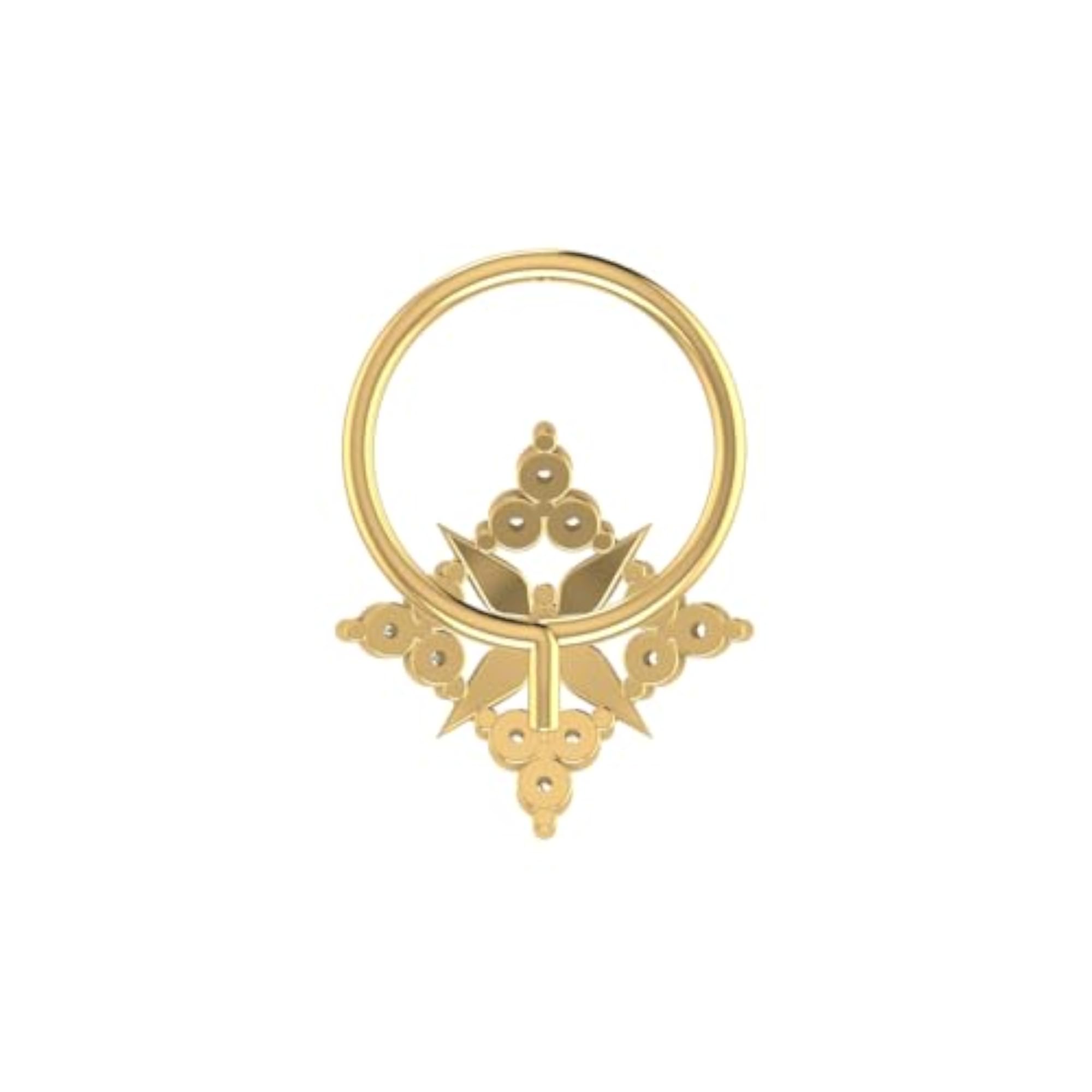 Women's 9K BIS Hallmarked Yellow Gold Stud Nosering