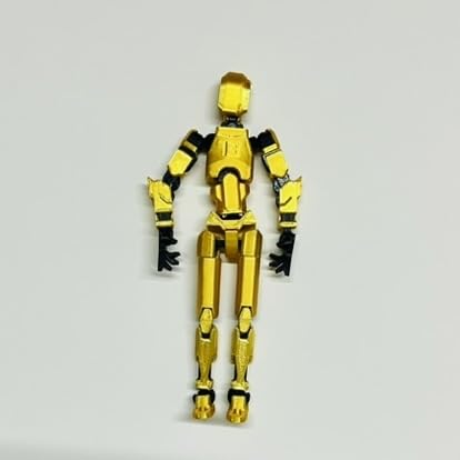 Image of DIY Dummy-13 Action Figure Robot, Articulated Toy, Gold-Black, 13.7 cm