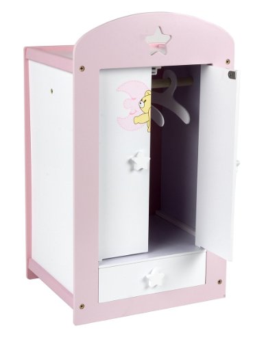 WDK PARTNER - A1101955 - Poupées et mini-poupées - ARMOIRE POUPEE EN BOIS