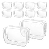Design Transparent Pratique: La conception en PVC transparent permet de visualiser instantanément le contenu des pochettes à cosmétiques sans fouiller, optimisant ainsi l'organisation et facilitant la localisation rapide des produits de beauté
