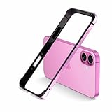 【YMXPY】iPhone16plus アルミバンパー ケース メタル+シリコン フレーム 二重構造 レンズ保護 軽量 ストラップ穴 耐衝撃 バンパー (ピンク, iphone16plus)