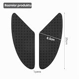 SLIAXINT 2 sztuki naklejek na bak motocyklowy, uniwersalne, antypoślizgowe gumowe naklejki 3D, ochraniacze na bak, naklejki ochronne na kolana motocyklowe, antypoślizgowe, gumowe naklejki (czarne)