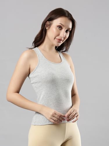 Image of Femmora Body Hugging Waist Length Camisole, Solid, Soft and Comfortable Cotton Fabric with Racer Back, for Women,Pack of 1