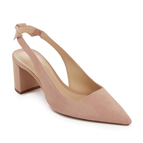 Image of Juliet Holy Womens Pumps Pointed Toe Slip on Slingback Cute Bowknot Classic Chunky Block Heels