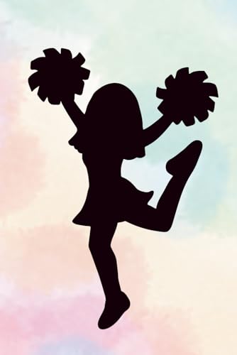 Cheerleading Poms Notebook - Gift for cheerleader, majorettes, poms, twirl - lined paper 120 pages