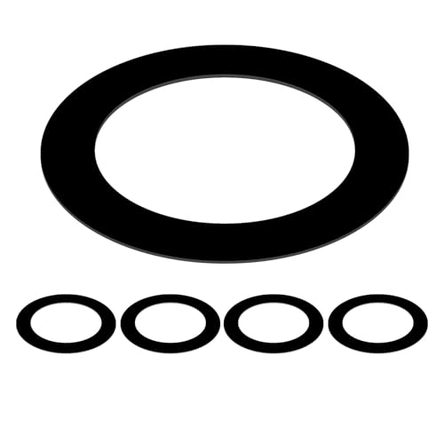 Image of Goof Trim Ring for LED Recessed Can Lights, 5 Pack Ceiling Downlight Trim Ring Cover 3.38-Inch x 4.72-Inch (ID x OD) Matte Black, Paintable Surface, Steel Construction