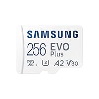 SAMSUNG EVO Plus 256GB w/SD Adaptor Micro SDXC, Up-to 130MB/s, Expanded Storage for Gaming Devices, Android Tablets and Smart Phones, Memory Card