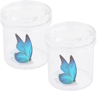 Dokpav 2 PCS Insect Observation Box, Kids Insect Observation Cup, Magnifying Glasses Insect Box, Insect Breeding Box, Bug Cage Observing Jar for Exploration Teaching, Biology & Bug Collecting, Science