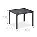 Relaxdays Beistelltisch Balkon, wetterfest, auch für Terrasse und Garten, HBT: 39 x 52 x 48 cm, Outdoortisch klein, grau