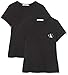 Produktbild Calvin Klein Jeans Damen 2 Pack Slim T-shirt T Shirt, Ck Black Ck Black, XL EU