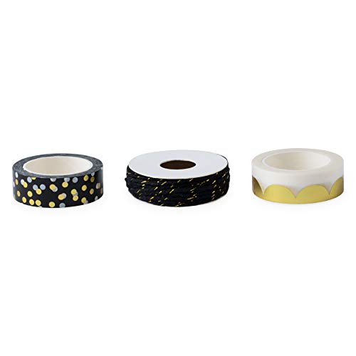 Image of True Fabrication 6254 Noir Washi Tape & Twine, Multicolor