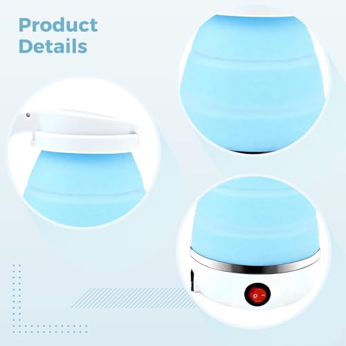 Hervidor eléctrico plegable 0.6L 600W azul miniatura 2