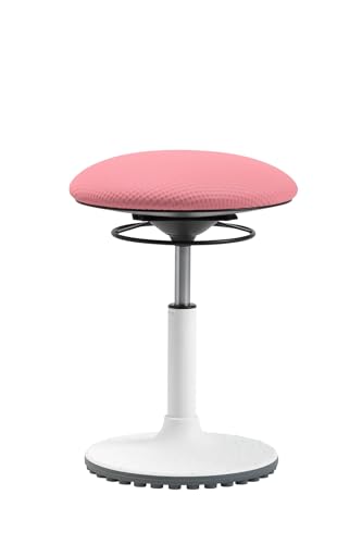 TOPSTAR Living Chair Move höhenverstellbarer Bürohocker, ergonomischer Arbeitshocker, drehbarer Sitz, Sitzhöhe von 45-58 cm, zartrosa