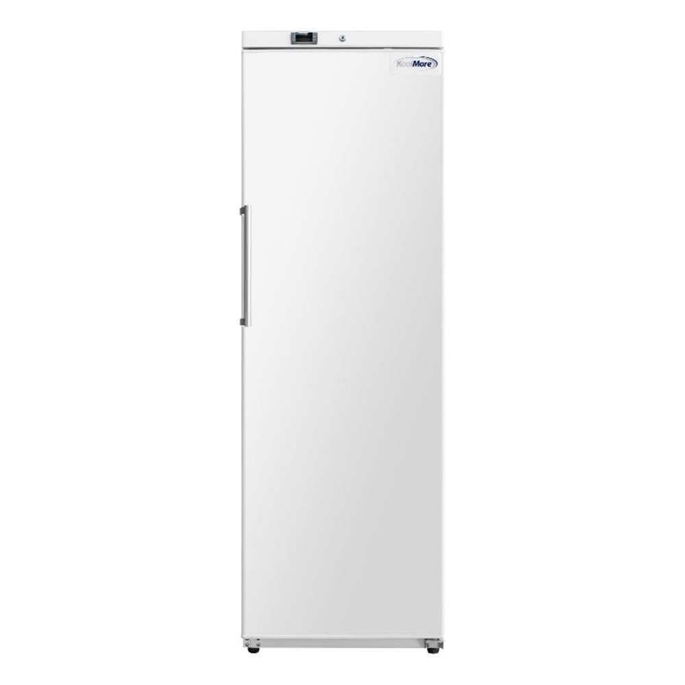 Pemberly Row 23" Commercial Auto-Defrost Reach-In Freezer, 12 Cu. Ft., Digital Temperature Control, Adjustable Shelves, Key Lock, Freestanding In White, Ideal For Kitchen Or Food Storage on Fridge.com - View 1