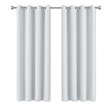 FANTASTISCHES MATERIAL: Super schwerer und weicher Stoff macht diesen Verdunkelungsvorhang hochwertig. (Gewicht: 230g/m2.) Außerdem, 60% - 75% Licht blockiert, thermisch isoliert, schallreduzierend, energieeffizient. Beide Seiten sind die gleiche Farbe.