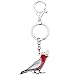 Portachiavi Cacatua del Maggiore Mitchell volante Stampa Uccello Animale Portachiavi per donna Uomo Portafoglio Decorazione borsa