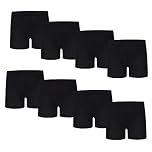 TRAMLE Girls Dance Cycling Shorts 8 Pack (6-8 Years Old) Black Stretchy Bike Under Skirt Breathable Comfortable Shorts for Girls Sports Play Underdress Pants