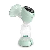 Neno Uno Milchpumpe Elektrisch Tragbare – Milch Pumpe Kabellos – Muttermilch Abpumpen mit Elektrischer Brustpumpe – mit 2 Milchbeuteln & Sauger – 6 Modi & 9 Stufen – BPA-frei – LED-Anzeige