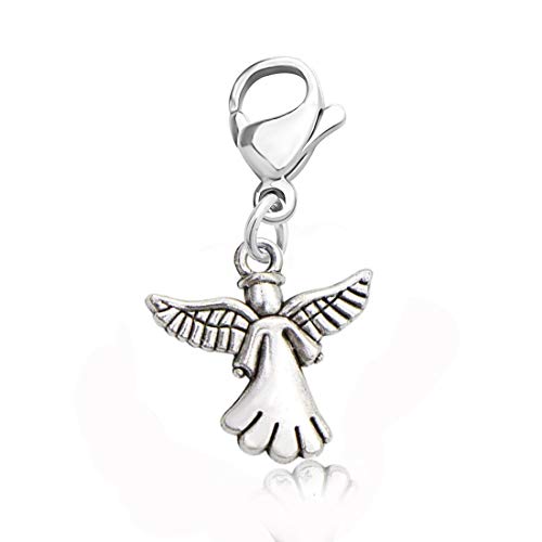 Abalorio de ángel con diseño de alas talladas Chooro en aleación resistente