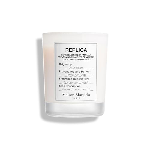 Maison Margiela - Replica - On a Date Scented Candle - Floral Fragrance - with Patchouli, Rose, & Black Current Accords - 5.8 Oz