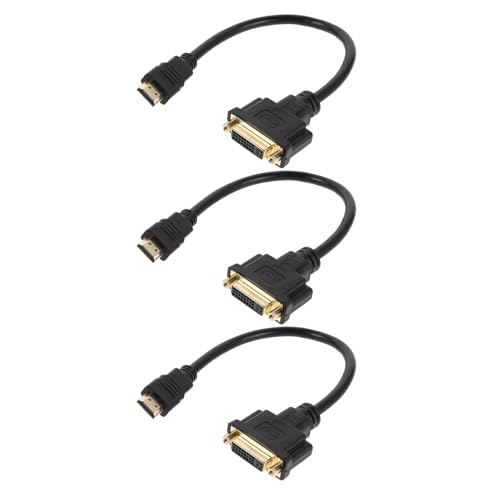 Cable convertidor DVI HDMI bidireccional para conectar ordenador a monitor HD negro