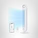 Dreo Tower Fan for Bedroom, 25ft/s Smart Standing Fans, 90° Oscillating Floor Fan with 4 Modes, 4 Speeds, 8H Timer, 28dB, Bladeless, Remote, 28 dB, Works with WiFi Voice Control
