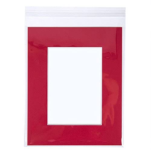 ClearBags 8 7/16" x 10 1/4" Clear Cello Bags 100 Pack | Resealable Adhesive on Flap, Not Bag | Great for Cards, Bar Envelopes, Art, Cookies, Stationary, Crafts, Favors | Food Safe | B108A